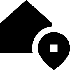 Location Home Icon from Sharp Solid Set