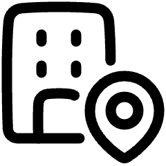 Location Office Icon from Plump Line Set