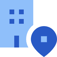 Location Office Icon from Sharp Flat Set