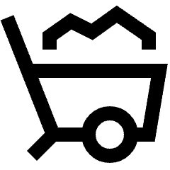 Mine Cart 1 Icon from Sharp Line Set