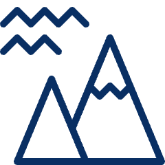 Mountains Icon from Cyber Line Set
