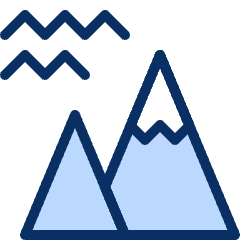 Mountains Icon from Cyber Duotone Set