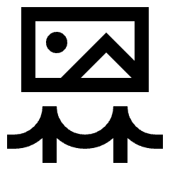 Museum Painting Icon from Sharp Line Set