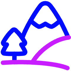 National Park Icon from Plump Neon Set