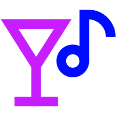 Nightlife Karaoke Bar Icon from Sharp Neon Set