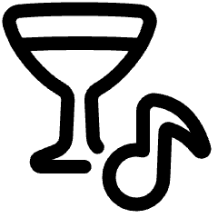 Nightlife Karaoke Bar Icon from Plump Line Set