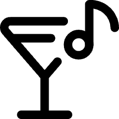 Nightlife Karaoke Bar Icon from Core Line Set