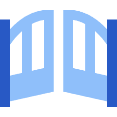 Open Gate Icon from Sharp Flat Set