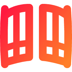 Open Gate Icon from Flex Gradient Set