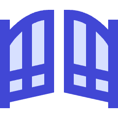 Open Gate Icon from Sharp Duo Set