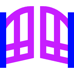 Open Gate Icon from Sharp Neon Set