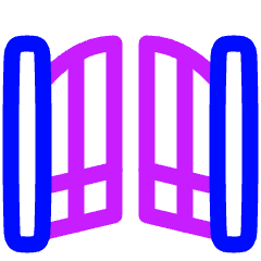 Open Gate Icon from Plump Neon Set