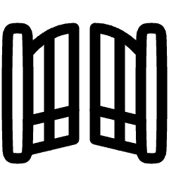 Open Gate Icon from Plump Line Set