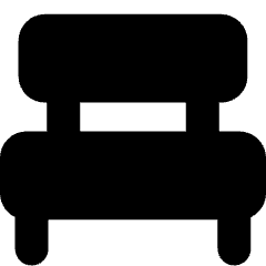 Park Bench Icon from Micro Solid Set