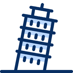 Pisa Tower Icon from Cyber Duotone Set