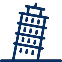 Pisa Tower Icon from Cyber Line Set