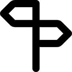 Street Sign Icon from Micro Line Set