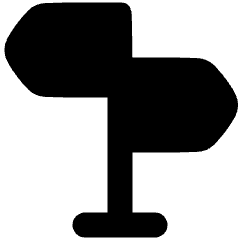 Street Sign Icon from Plump Solid Set