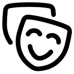 Theater Mask Icon from Plump Line Set