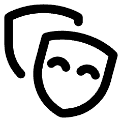 Theater Mask Icon from Core Line Set