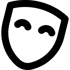 Theater Mask Icon from Micro Line Set