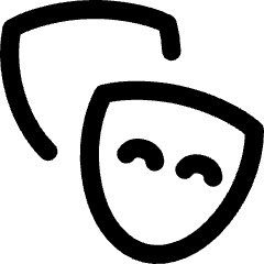 Theater Mask Icon from Flex Line Set