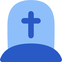 Tombstone Cemetery Graveyar Dead Icon from Flex Flat Set
