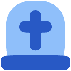 Tombstone Cemetery Graveyar Dead Icon from Plump Flat Set