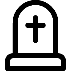 Tombstone Cemetery Graveyar Dead Icon from Core Line Set