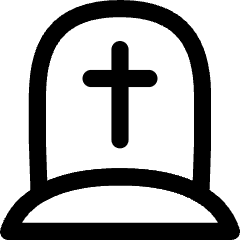 Tombstone Cemetery Graveyar Dead Icon from Flex Line Set