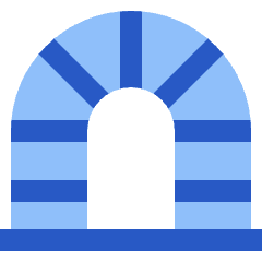 Tunnel Arc Gate Icon from Sharp Flat Set