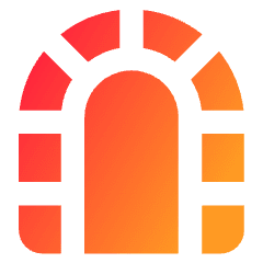 Tunnel Arc Gate Icon from Core Gradient Set