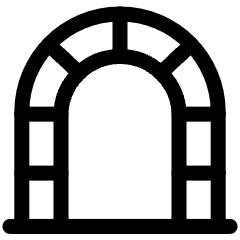 Tunnel Arc Gate Icon from Plump Line Set