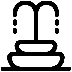Water Fountain Icon from Plump Line Set