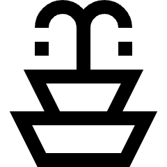 Water Fountain Icon from Sharp Line Set