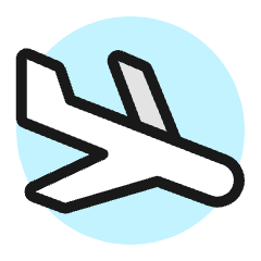 Plane Land Icon from Ultimate Colors Set