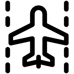 Plane On Runway Icon from Ultimate Regular Set