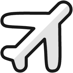 Plane Trip 1 Icon from Ultimate Colors Set