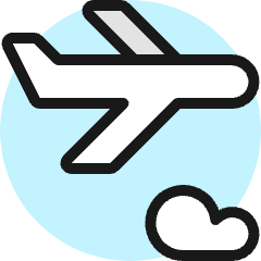 Plane Trip Cloud Icon from Ultimate Colors Set