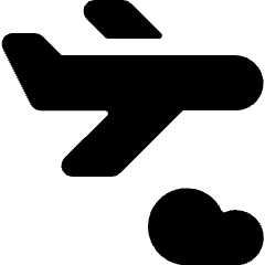 Plane Trip Cloud Icon from Ultimate Bold Set