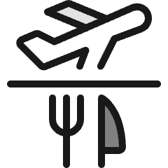 Plane Trip Food Service Icon from Ultimate Colors Set