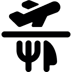 Plane Trip Food Service Icon from Ultimate Bold Set