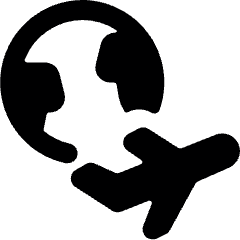 Plane Trip International Icon from Ultimate Bold Set