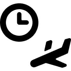 Plane Trip Land Time Icon from Ultimate Bold Set