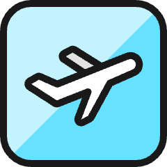 Plane Trip Icon from Ultimate Colors Set