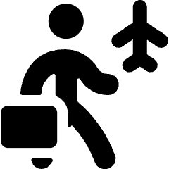 Plane Trip Person Icon from Ultimate Bold Set