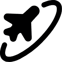 Plane Trip Round Icon from Ultimate Bold Set