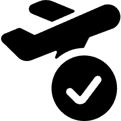Plane Trip Take Off Check Icon from Ultimate Bold Set
