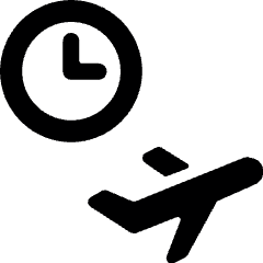 Plane Trip Take Off Time Icon from Ultimate Bold Set