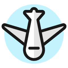 Plane Icon from Ultimate Colors Set